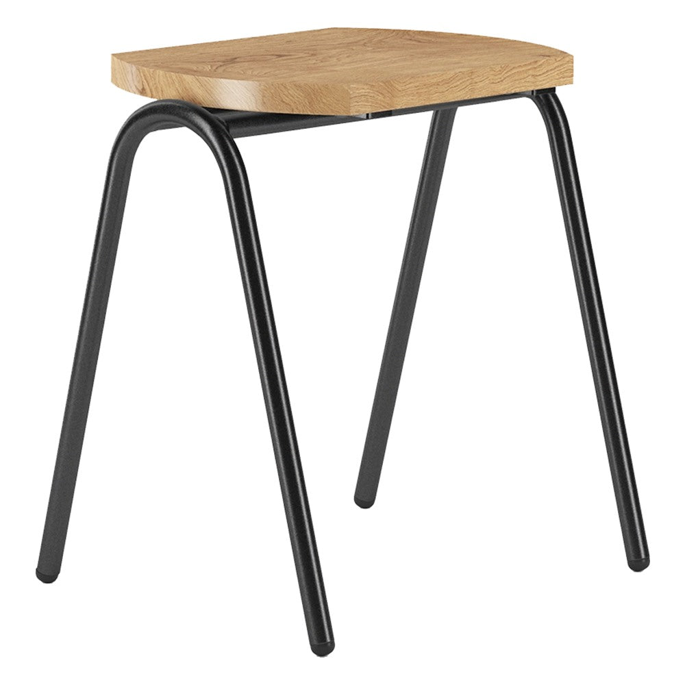 Banco para Cafetería - GEBESA GRC HURDLE - Asiento de Roble y Estructura de Acero