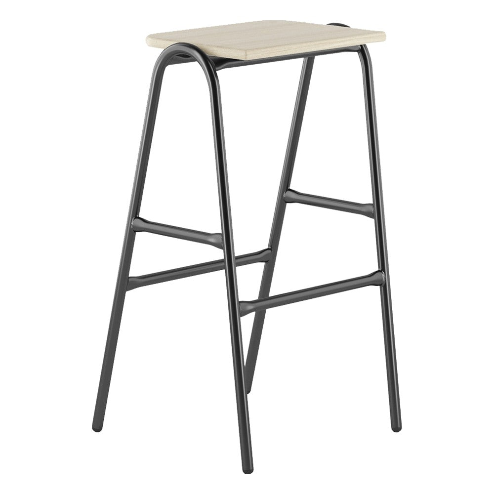 Banco Alto para Patio - GEBESA GRC HURDLE - Asiento de HDPE y Estructura de Acero