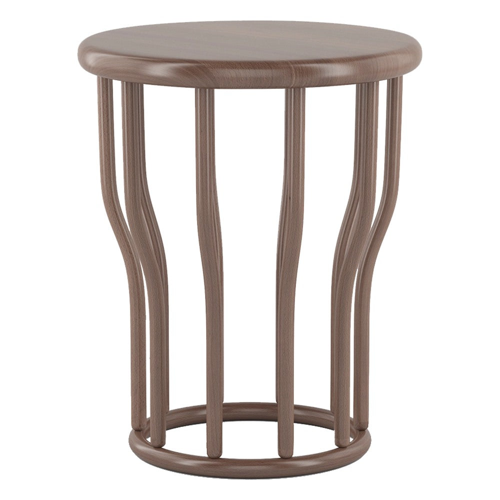 Mesa Auxiliar para Restaurante - GEBESA GRC LEWIS - Ø 40 cm - Base de Madera Sólida