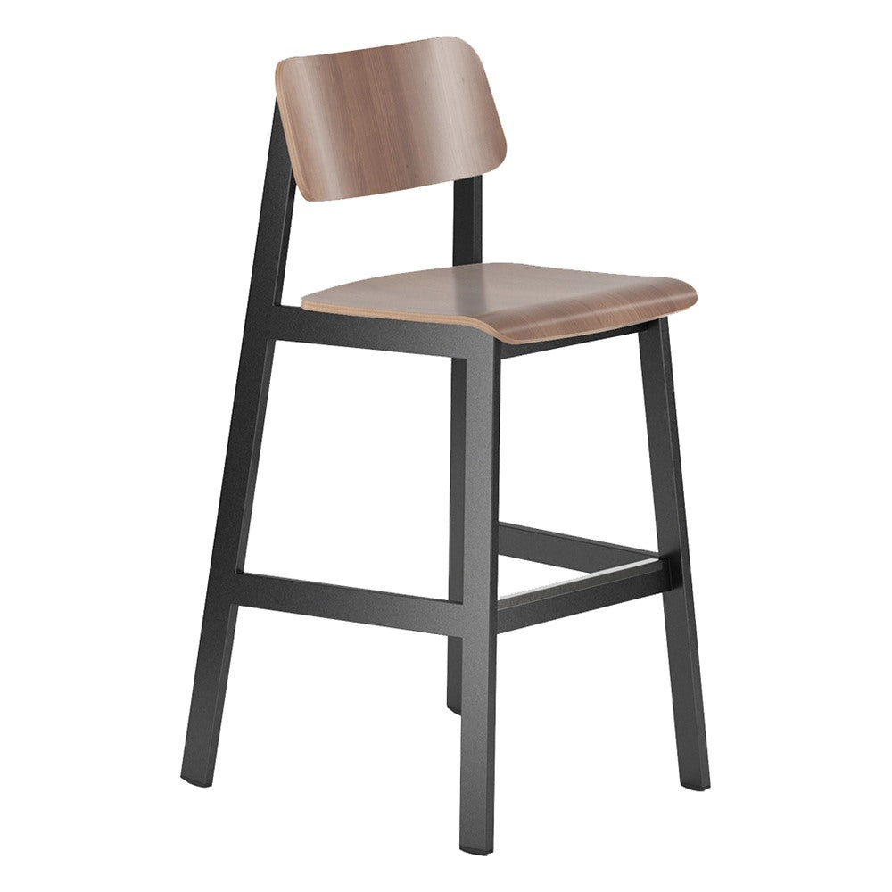 Banco Alto para Comedor de Empresa - GEBESA GRC SADIE LL - Frente 52 cm - Estructura de Acero