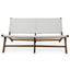Sofá de Terraza NOGAL BEAT LAZY de teca y polyrattan en color blanco para uso en terraza