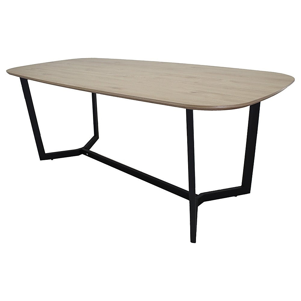 Mesa Rectangular para Restaurante - KINGSTRONG AMALFI D01 MESA0903751 - Nogal - Estructura Metal y Cubierta en Melamina