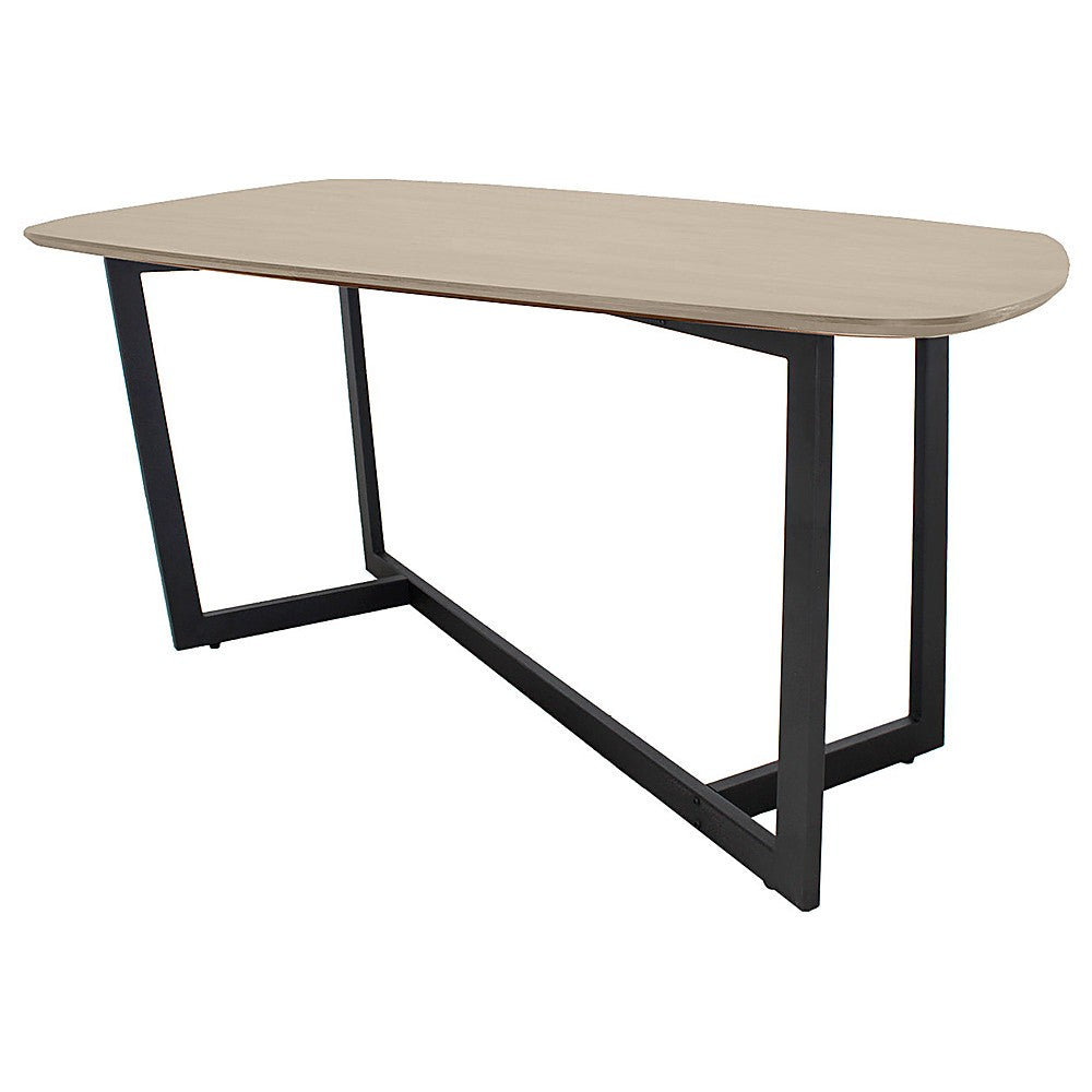 Mesa Rectangular para Restaurante - KINGSTRONG AMALFI D04 MESA0903752 - Nogal - Estructura Metal y Cubierta en Melamina