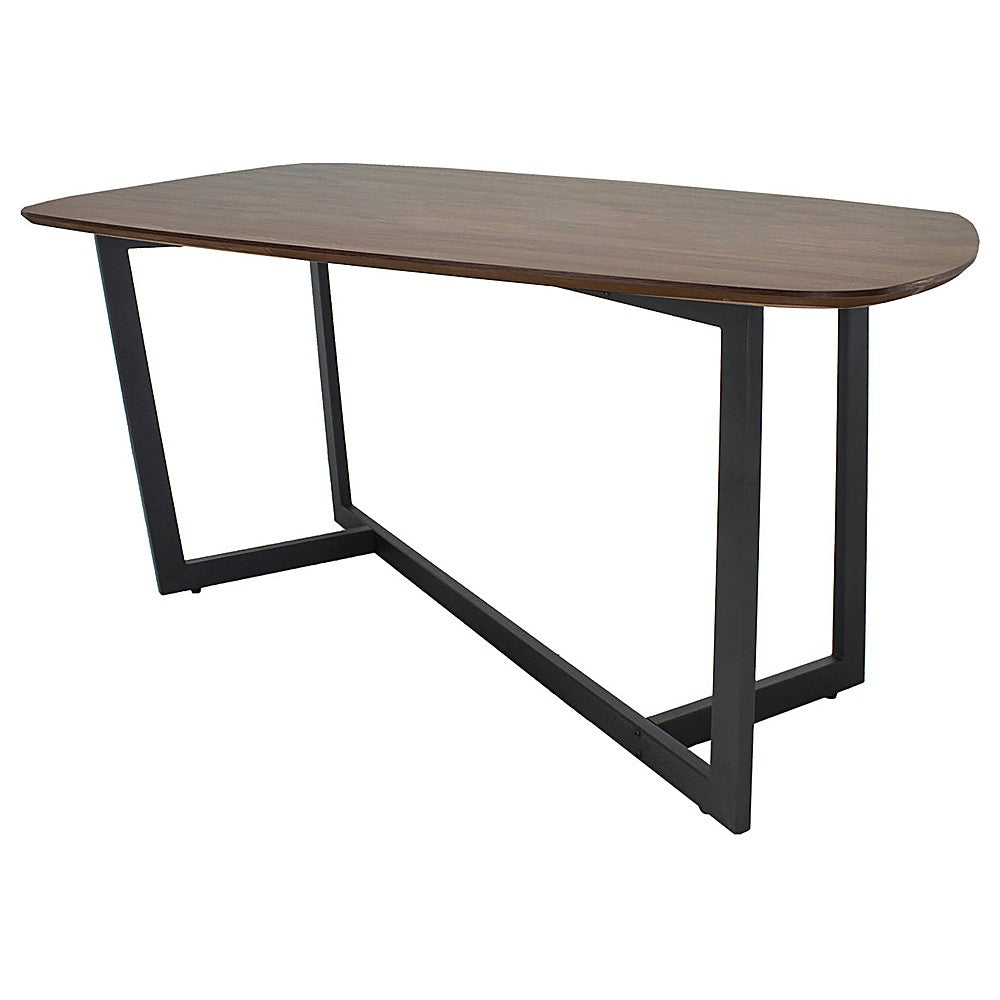 Mesa Rectangular para Restaurante - KINGSTRONG AMALFI D04 MESA0903752 - Nogal - Estructura Metal y Cubierta en Melamina