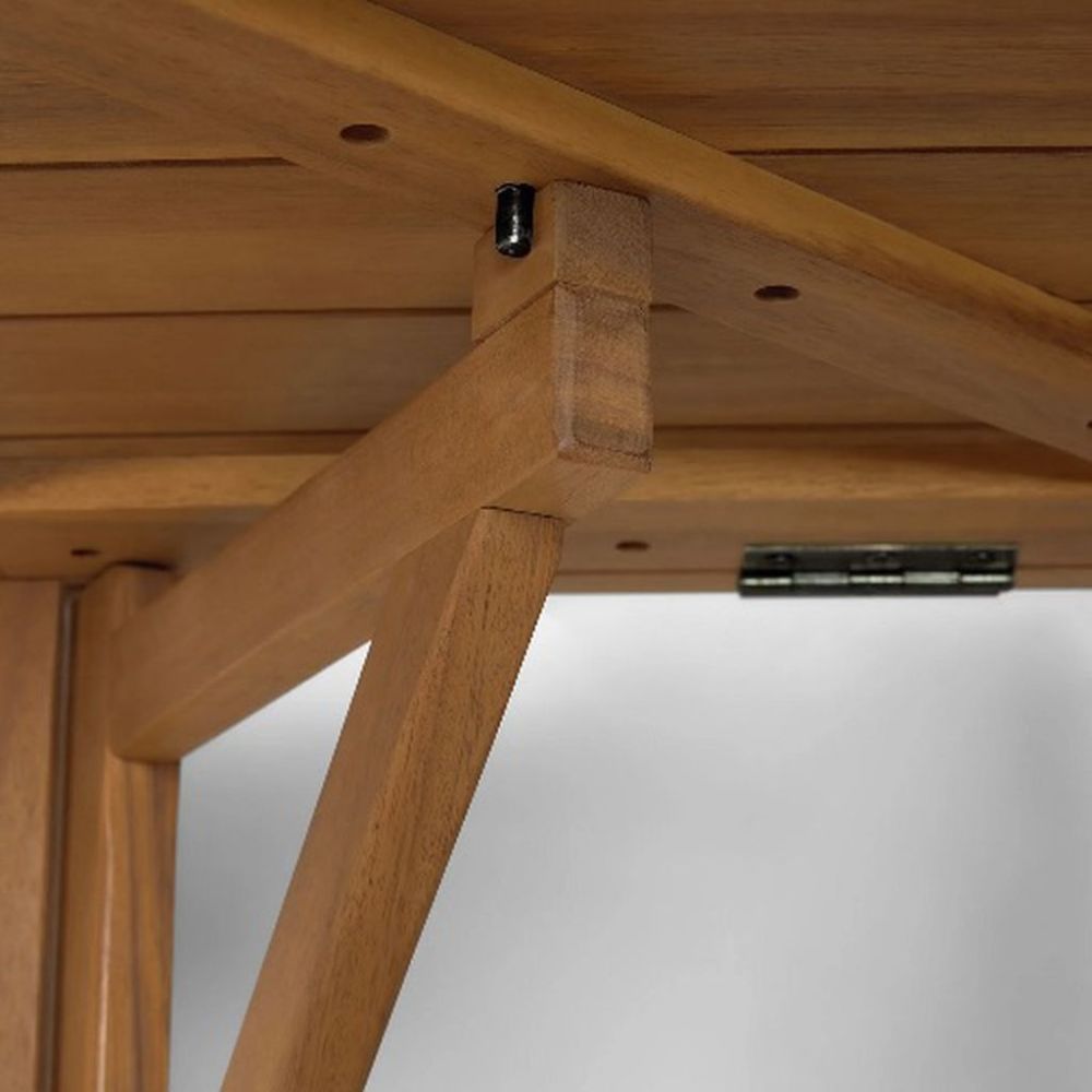 MESA NOGAL BEAT AMARALIS MESA PARA BALCÓN | Mesa Comercial Balcón para Desayunador Hotel | 68 cm | Madera de Teka | Exterior Techado