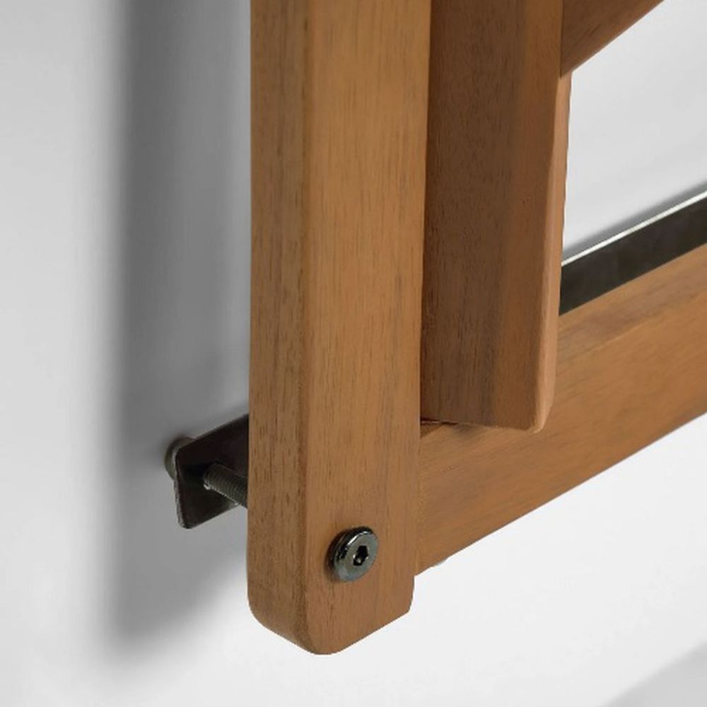 MESA NOGAL BEAT AMARALIS MESA PARA BALCÓN | Mesa Comercial Balcón para Desayunador Hotel | 68 cm | Madera de Teka | Exterior Techado