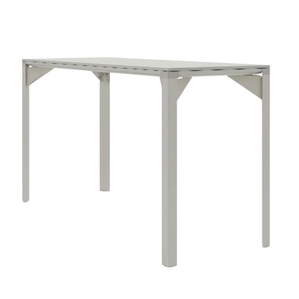 Mesa periquera alta Versa Altea AT-3900 altura barra con estructura de perfil de aluminio triangular, 180x75x110 cm