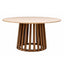 Mesa de Terraza NOGAL BEAT MARBELLA de madera teca y mármol en color arena para uso en terraza