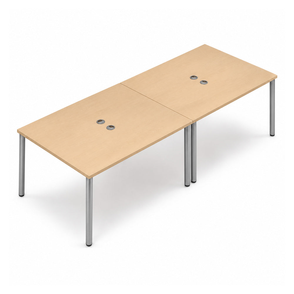 Escritorio de Oficina bench VERSA READY, estructura blanca, 280x100x75 cm - ambiente linea Ready (Grupo Versa)