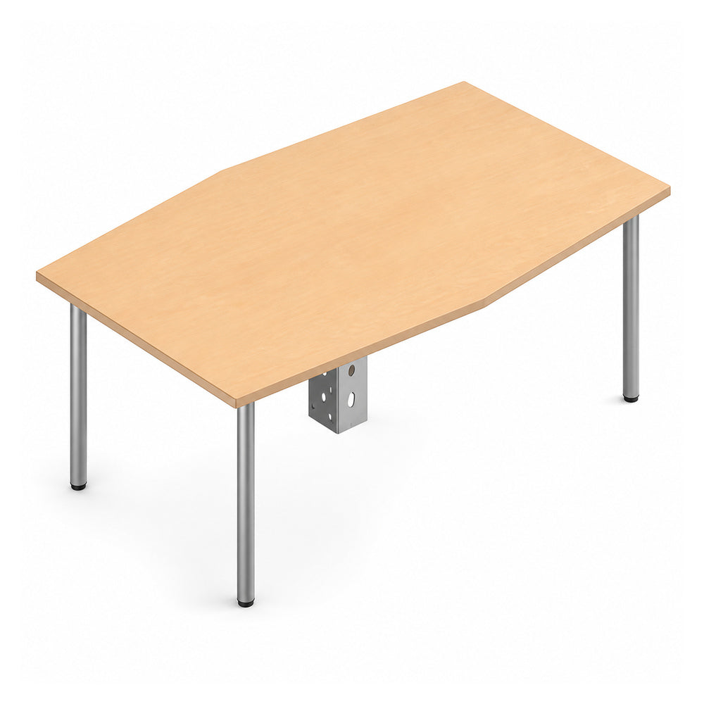 Mesa de Juntas para sala VERSA READY, estructura blanca, 180x100/120x75 cm - ambiente linea Ready (Grupo Versa)