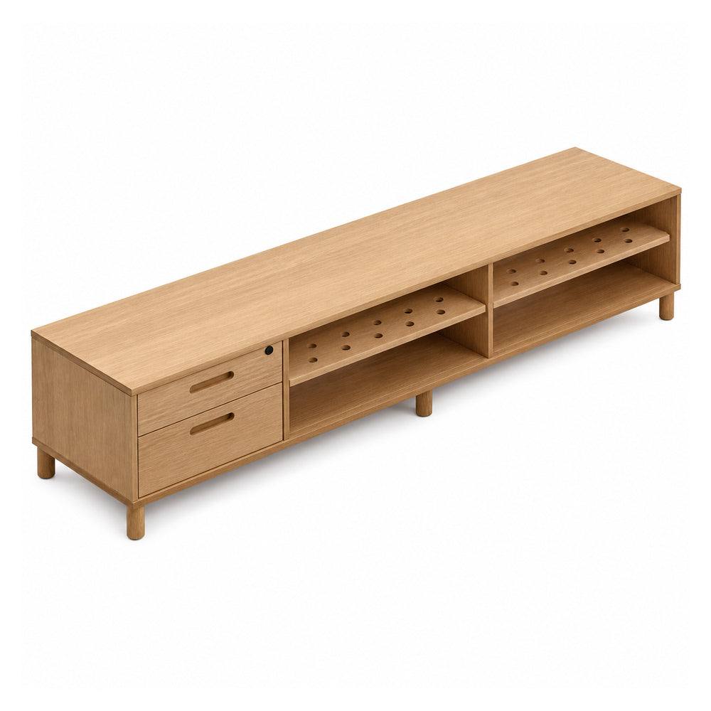 Credenza para oficina VERSA READY, estructura blanca, 180x45x57 cm - ambiente linea Ready (Grupo Versa)