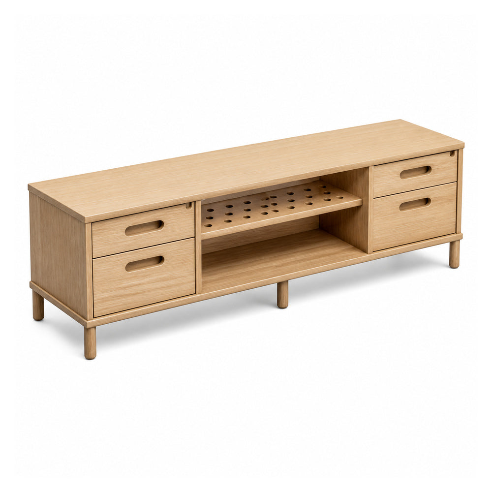 Credenza para oficina VERSA READY, estructura blanca, 180x45x57 cm - ambiente linea Ready (Grupo Versa)