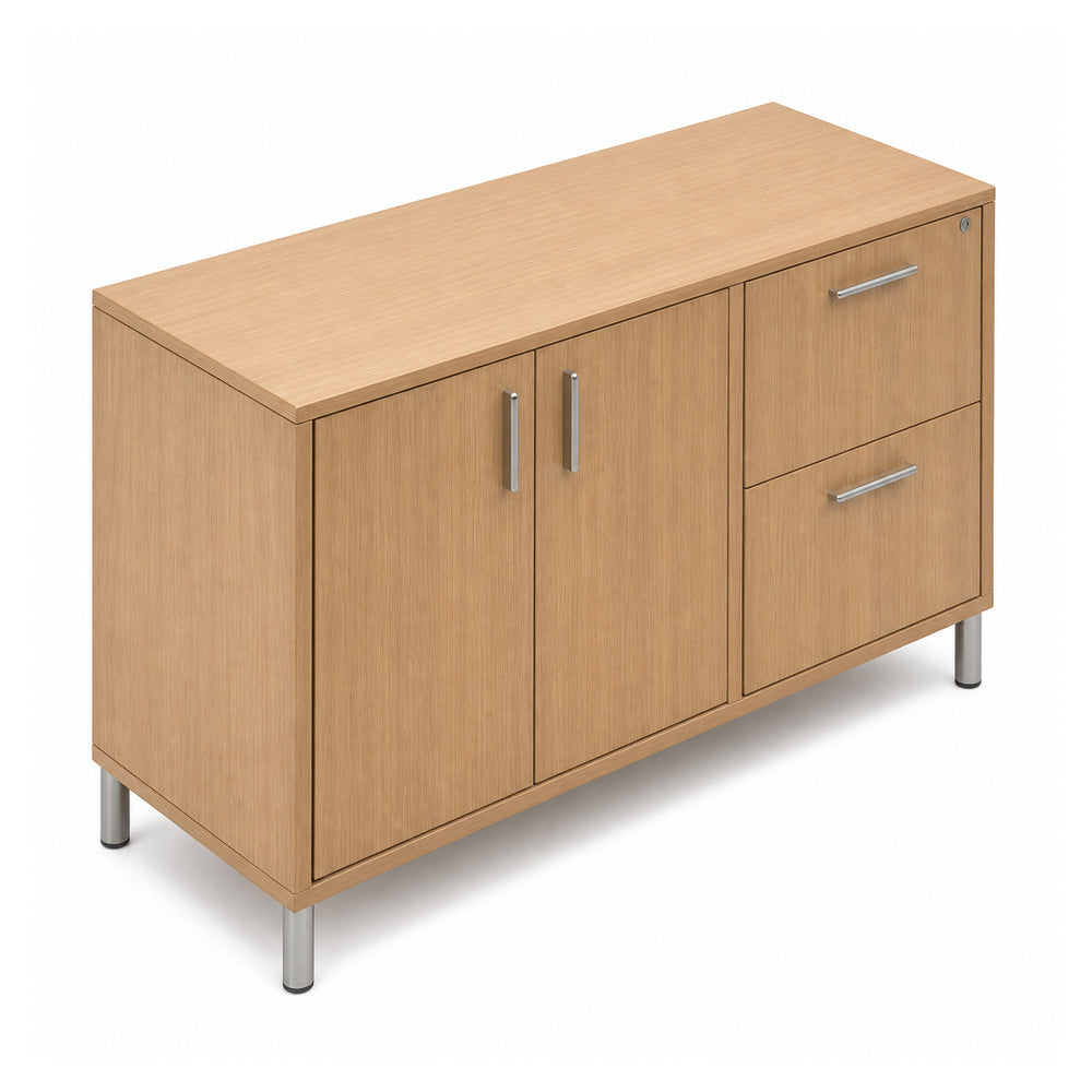 Credenza alta para oficina VERSA READY, estructura blanca, 120x45x90 cm - ambiente linea Ready (Grupo Versa)