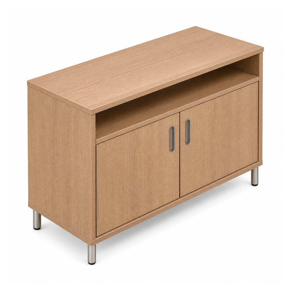 Credenza alta para oficina VERSA READY, estructura blanca, 120x45x90 cm - ambiente linea Ready (Grupo Versa)