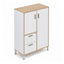 Librero alto para oficina VERSA READY, estructura blanca, 90x45x160 cm - ambiente linea Ready (Grupo Versa)