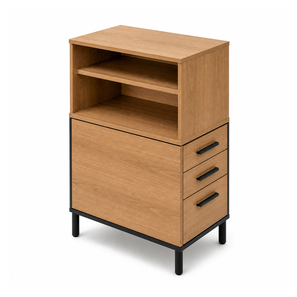 Librero de piso Doppia VERSA READY, estructura blanca, 40x60x120 cm - ambiente linea Ready (Grupo Versa)