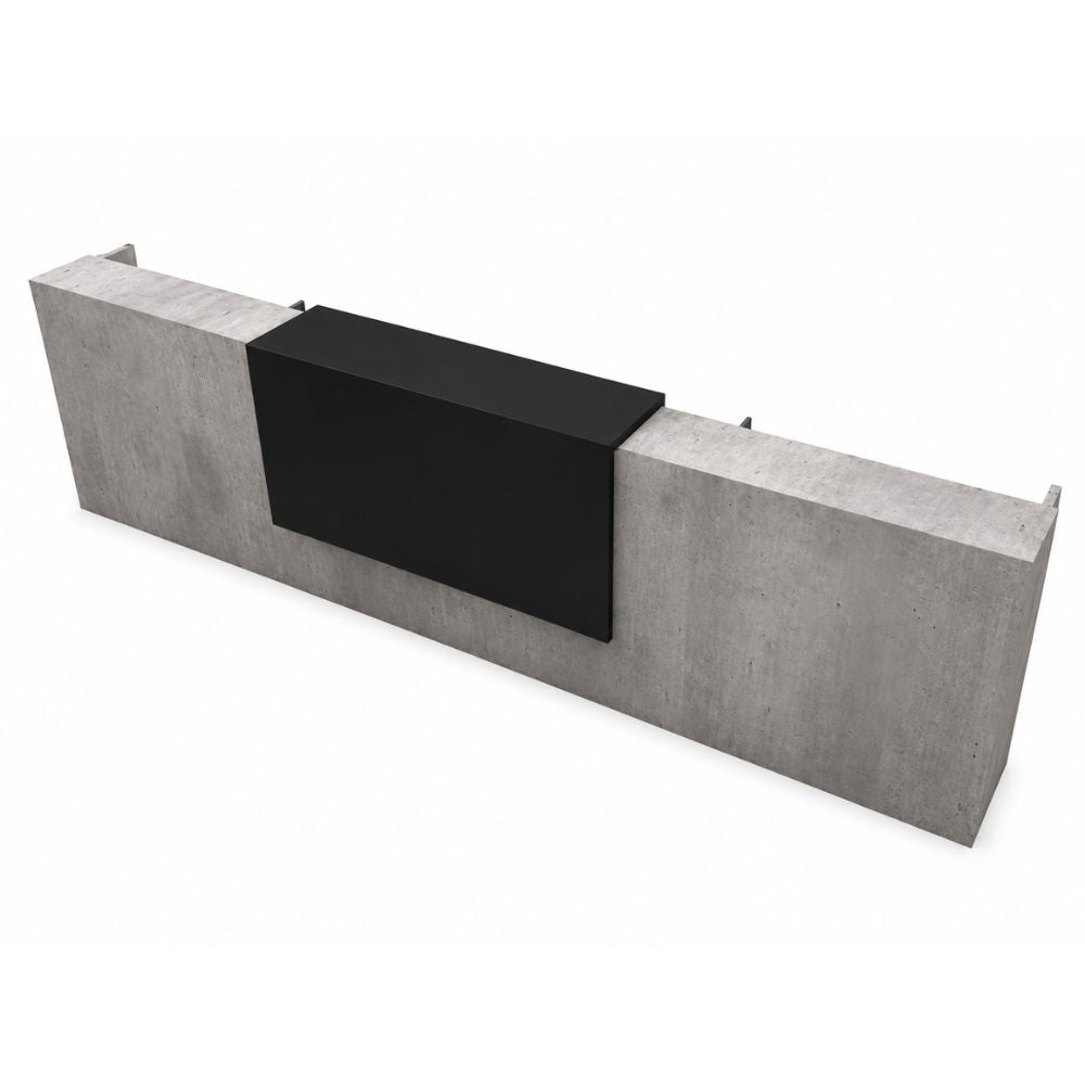 Módulo de recepción lineal Versa RP-810 para cuatro usuarios, cubierta aglomerado 28 mm, 400x60x115 cm