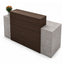 Módulo de recepción móvil Versa RP-825 con estructura tubular y rodajas, cubierta aglomerado 28 mm, 200x68.5 cm