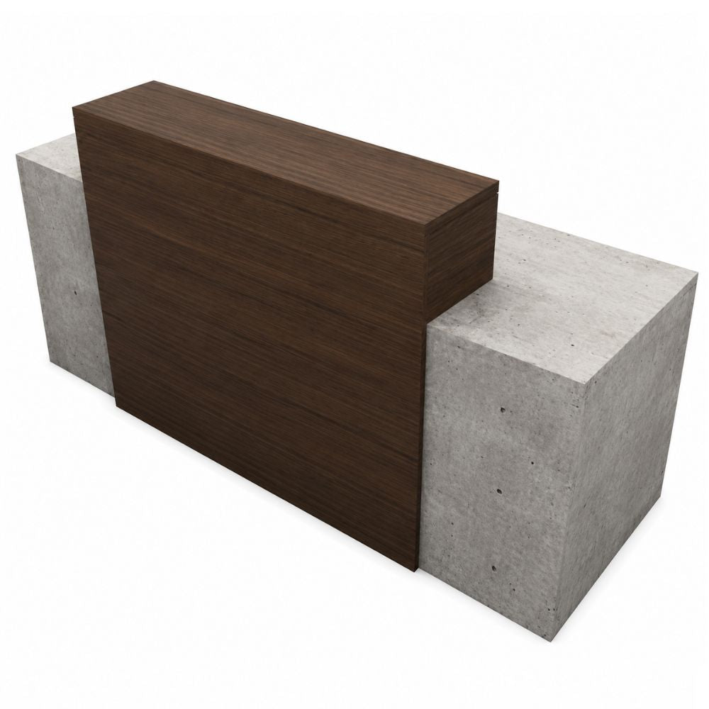 Módulo de recepción móvil Versa RP-825 con estructura tubular y rodajas, cubierta aglomerado 28 mm, 200x68.5 cm