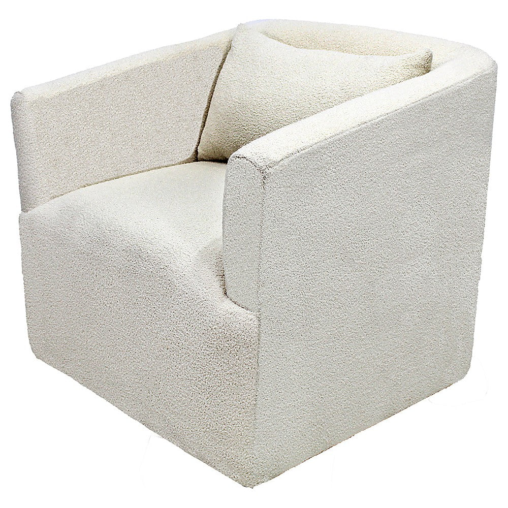 Sillón Ocasional para Zonas Lounge - NOGAL BEAT ULZEN SEGOVIA SALA0113778 - Blanco - Asiento y Respaldo Tapizados