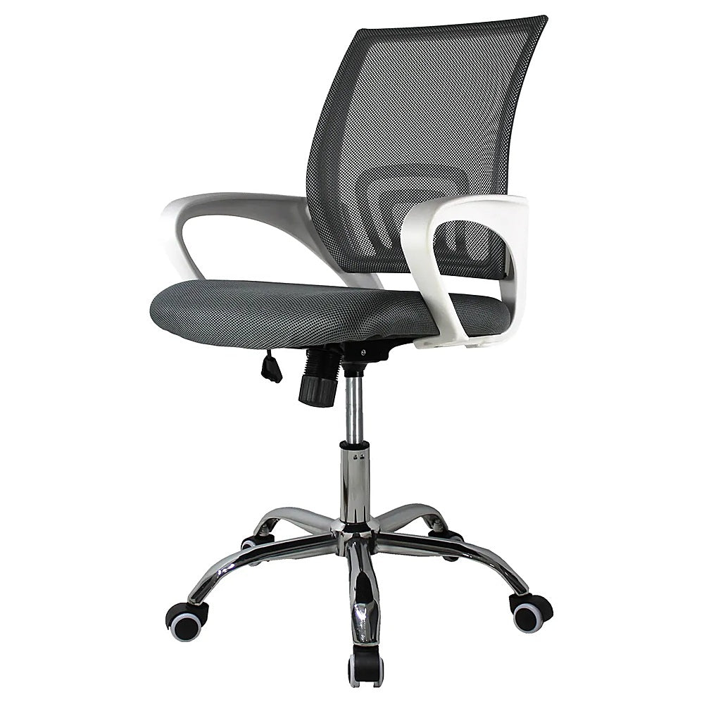 Silla de Oficina Secretarial - KINGSTRONG JM-107G SILL0543513 - Gris - Respaldo en Malla y Asiento Tapizado
