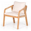 Silla para Jardín y Terraza - NOGAL BEAT SAONA SILL0904864 - Natural - Asiento y Respaldo Tapizados