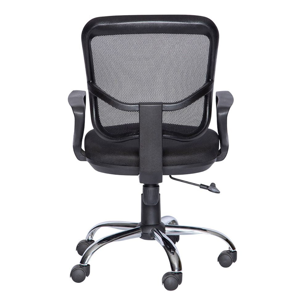 SILLA NOGAL BEAT M-60E | Silla Secretarial para Oficina | Base Estrella Cromada con Rodajas | Tapiz Hule Espuma | Interior Institucion Compañia Organizacion Empresa Empresarial  Laboral Oficina Despacho Bufete Operativa