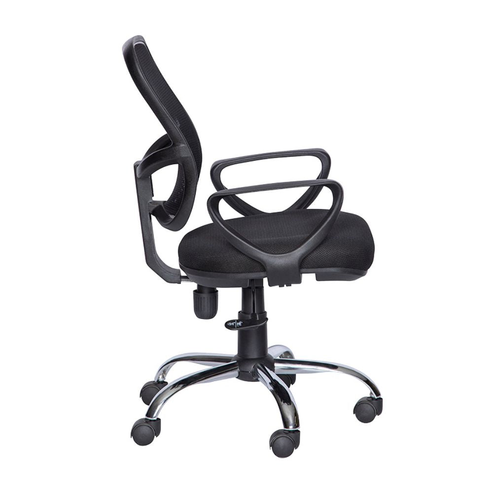 SILLA NOGAL BEAT M-60E | Silla Secretarial para Oficina | Base Estrella Cromada con Rodajas | Tapiz Hule Espuma | Interior Institucion Compañia Organizacion Empresa Empresarial  Laboral Oficina Despacho Bufete Operativa