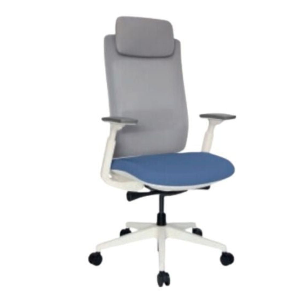 SILLA OFFIHO QUO OHE-803BLANCO | Silla Operativa | Diseño Ergonómico Funcional para Oficina | Base Estrella | Blanco | Asiento Tapizado | Interior | Despacho Escritorio Recepción Coworking Home Office