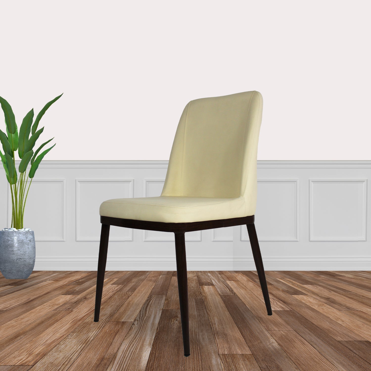 SILLA KINGSTRONG MOB-117A BARI SILL2242346 | Silla Ocasional Comercial Decorativa | Base 4 Puntas de Madera | Acabado en Vinil | Interior