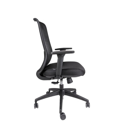 SILLA OFFIHO CREW OHE-112 NEGRO | Silla Operativa | Diseño Ergonómico | Base Estrella | Respaldo en Malla | Interior | Oficina Despacho