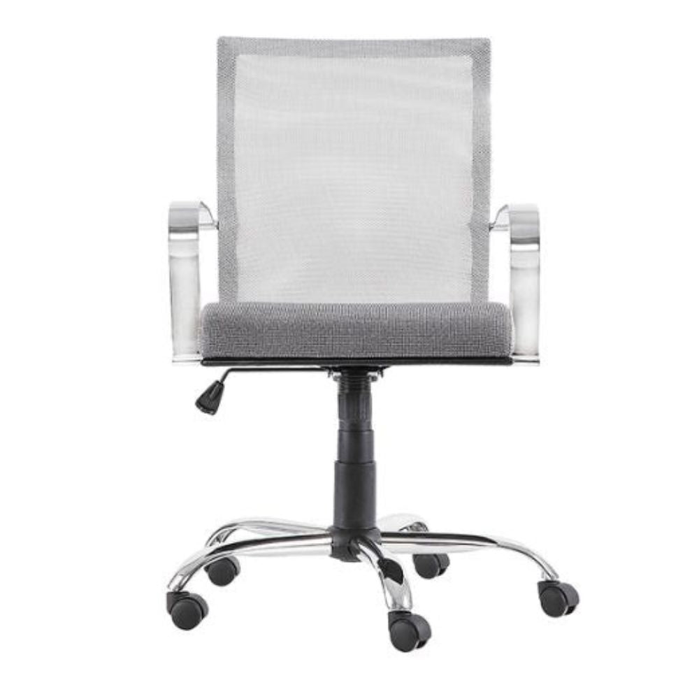 SILLÓN NOGAL BEAT M-155 C | Sillón Semi Ejecutivo para Oficina |  Base Estrella Cromada con Rodajas | Respaldo Malla | Interior Institucion Compañia Organizacion Empresa Empresarial Ceo Laboral Dirección Directiva Oficina Despacho Bufete Alta Direccion Gerencia