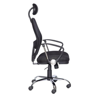 SILLÓN NOGAL BEAT M-75 C | Sillón Ejecutivo para Oficina | Base Estrella Cromada con Rodajas | Respaldo Malla Hule Espuma | Interior Institucion Compañia Organizacion Empresa Empresarial Ceo Laboral Dirección Directiva Oficina Despacho Bufete Alta Direccion Gerencia