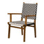 Silla de Terraza NOGAL BEAT MATÍAS de madera teca y polyrattan en color negro/blanco para uso en terraza