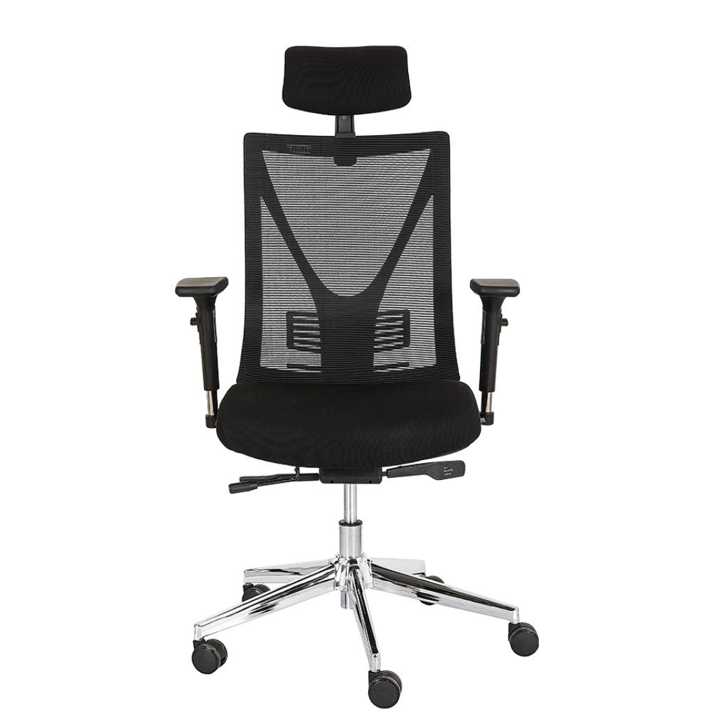 SILLON NOGAL BEAT ALBAR AB - 10 | Sillon Ejecutivo | Cabecera Ajustable | Respaldo Malla | Asiento Tapiz Tela | Reclinable | 5 Posiciones | Rodajas | Interior - AB - 10 - ALBAR - NOGAL BEAT - Sillas de oficina