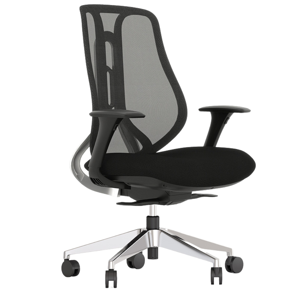 Silla De Oficina Ejecutiva - ALBAR AC-40S  - Varios Colores  - Respaldo En Malla y Asiento Tapizado