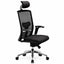 Silla Ejecutiva de Oficina Directiva - GEBESA GANT - Negro - Respaldo en Malla y Asiento Tapizado en Tela