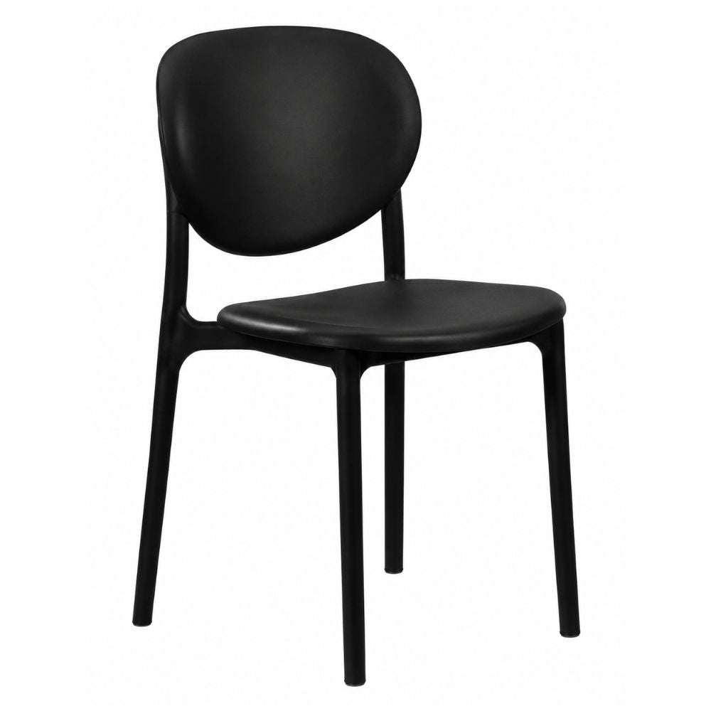 Silla de Terraza NOGAL BEAT ALESSIA de polipropileno en color negro para uso en la intemperie