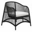 Silla de Terraza NOGAL BEAT AUSTIN de aluminio y cuerda en color negro para uso en la intemperie