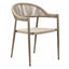 Silla de Terraza NOGAL BEAT DALILA de aluminio y cuerda en color beige para uso en la intemperie