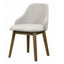 Silla Comercial Interior NOGAL BEAT FINN de madera de roble y tela poliéster en color gris para uso en interior