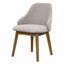 Silla Comercial Interior NOGAL BEAT FINN de madera de roble y tela poliéster en color café para uso en interior