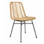 Silla Comercial Interior NOGAL BEAT SIAM de hierro y rattan en color natural para uso en interior