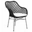 Silla Comercial Interior NOGAL BEAT PALOPO de hierro y rattan en color negro para uso en interior
