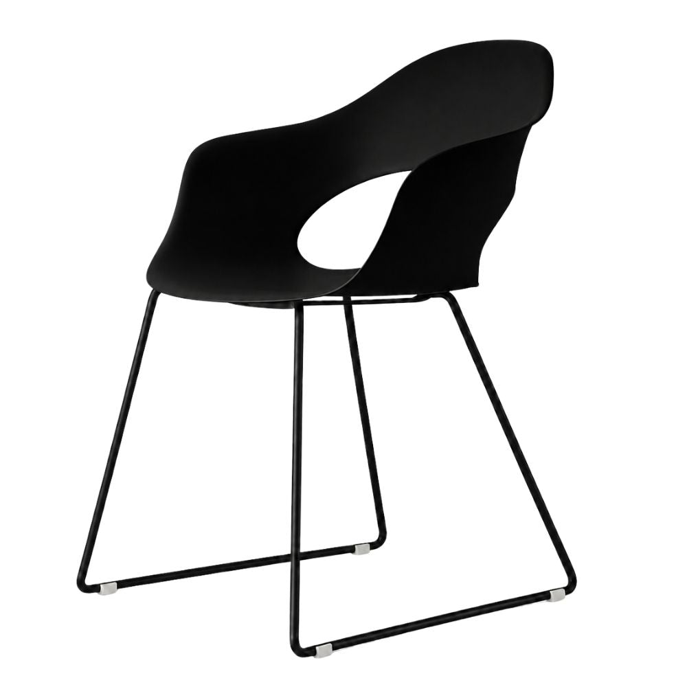 Silla de Oficina Labenze Lady B 154-22100 | Scocca en tecnopolímero, estructura tubular negra | Nogal Beat · silla de visita, oficina.