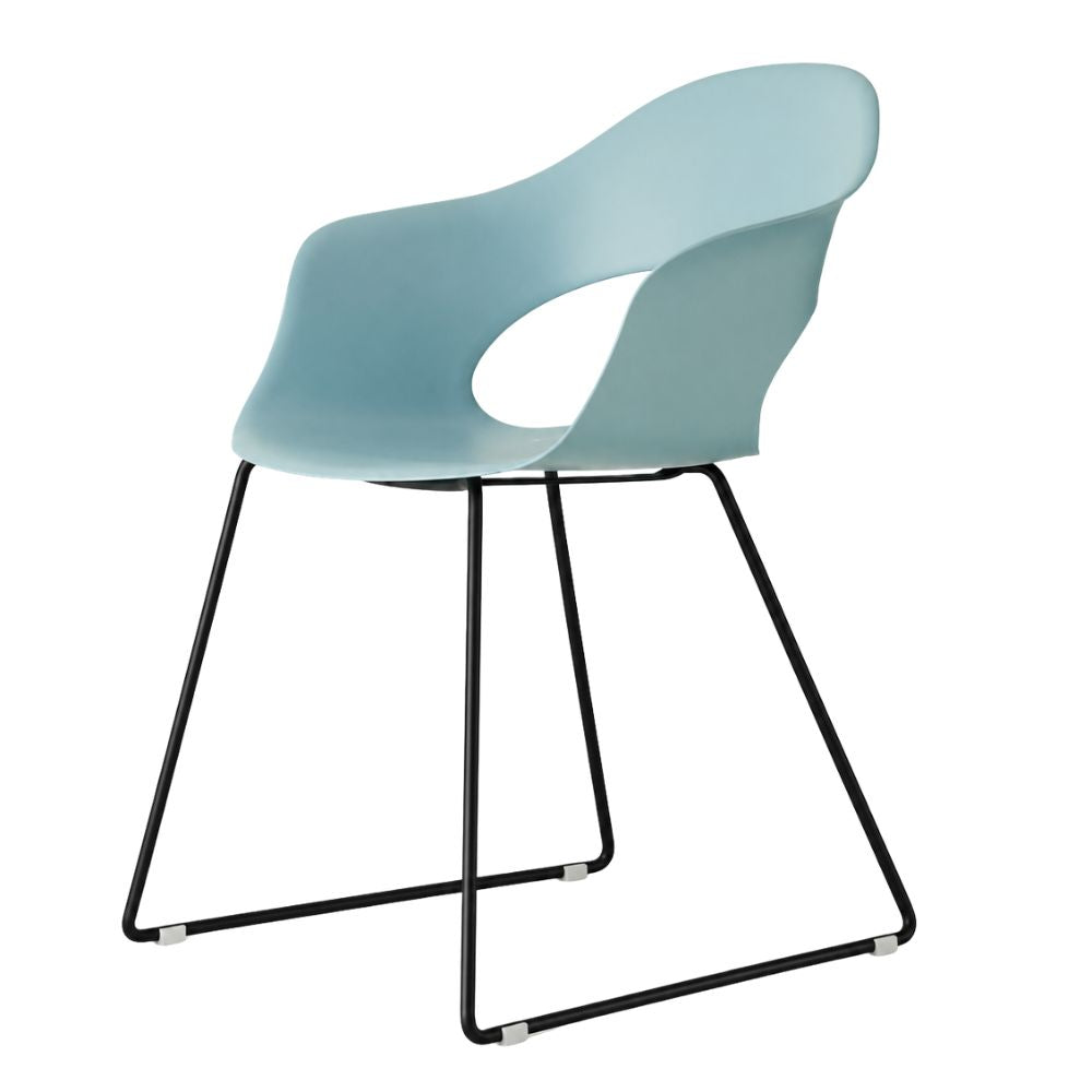 Silla de Oficina Labenze Lady B 154-22100 | Scocca en tecnopolímero, estructura tubular negra | Nogal Beat · silla de visita, oficina.