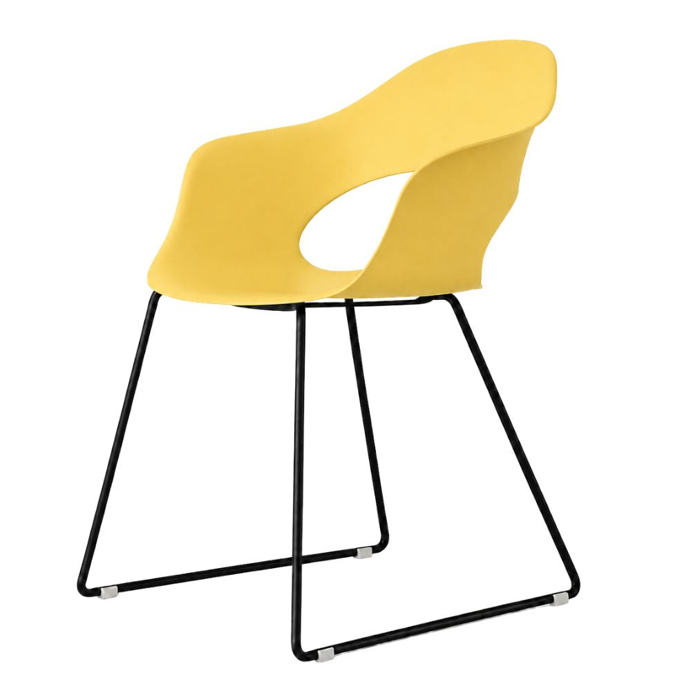 Silla de Oficina Labenze Lady B 154-22100 | Scocca en tecnopolímero, estructura tubular negra | Nogal Beat · silla de visita, oficina.