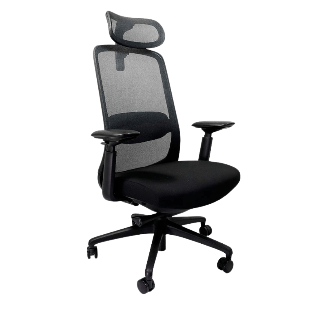 Silla de Oficina - NOGAL BEAT LONDRES ECO - Varios Colores - Respaldo en Malla y Asiento Tapizado