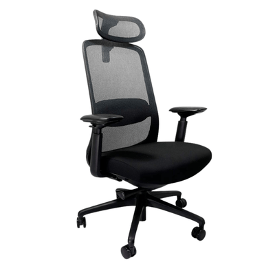 Silla de Oficina - NOGAL BEAT LONDRES ECO - Varios Colores - Respaldo en Malla y Asiento Tapizado