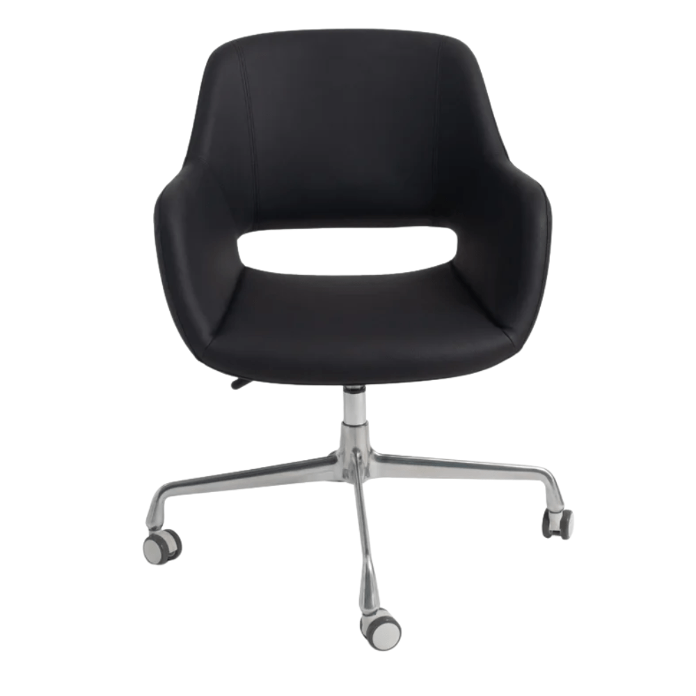 Silla de Oficina - NOGAL BEAT MOSCÚ - Negro - Asiento y Respaldo Tapizados